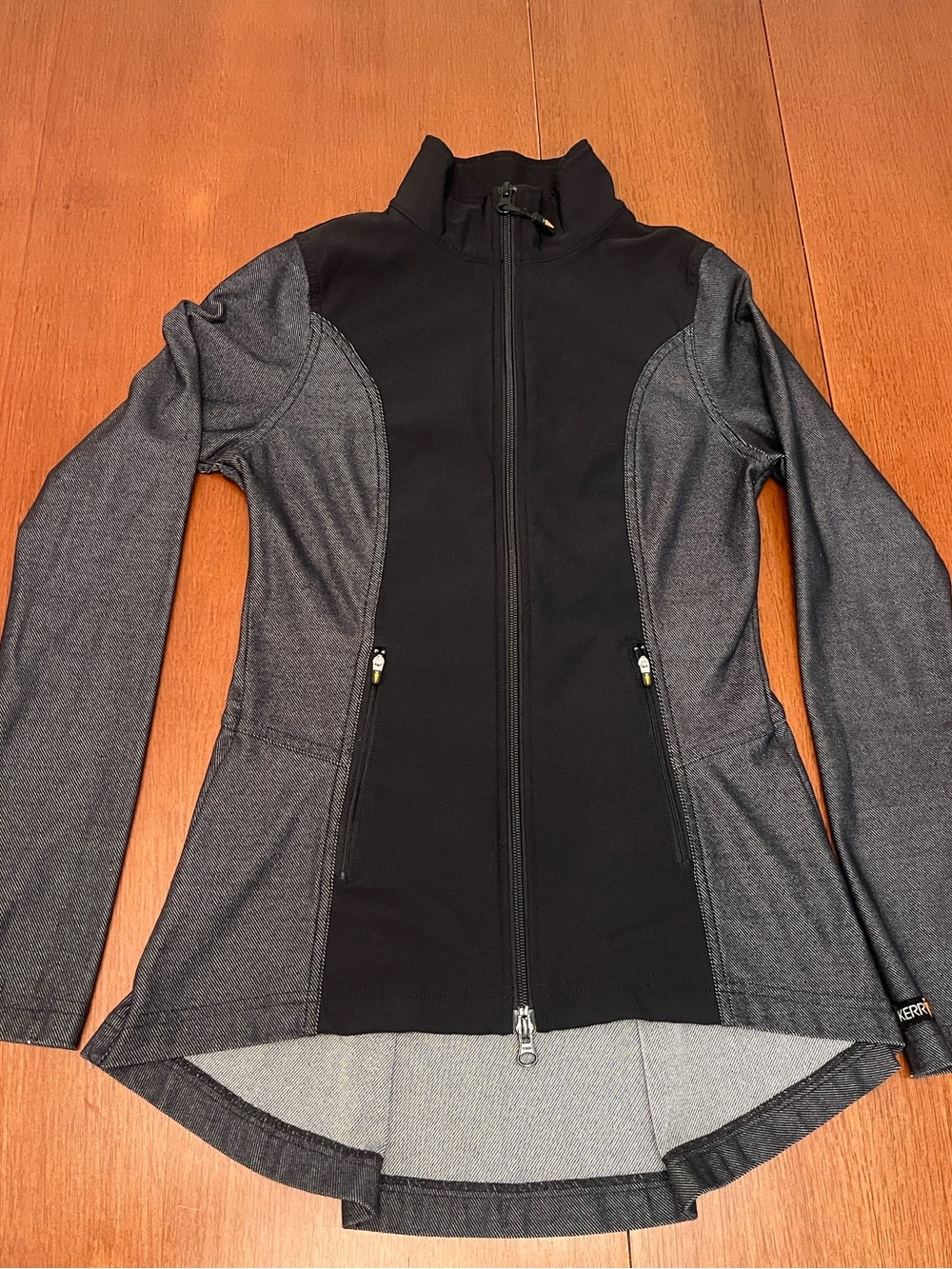 Kerrits Black and Gray Two-Tone Zip Front Riding Jacket